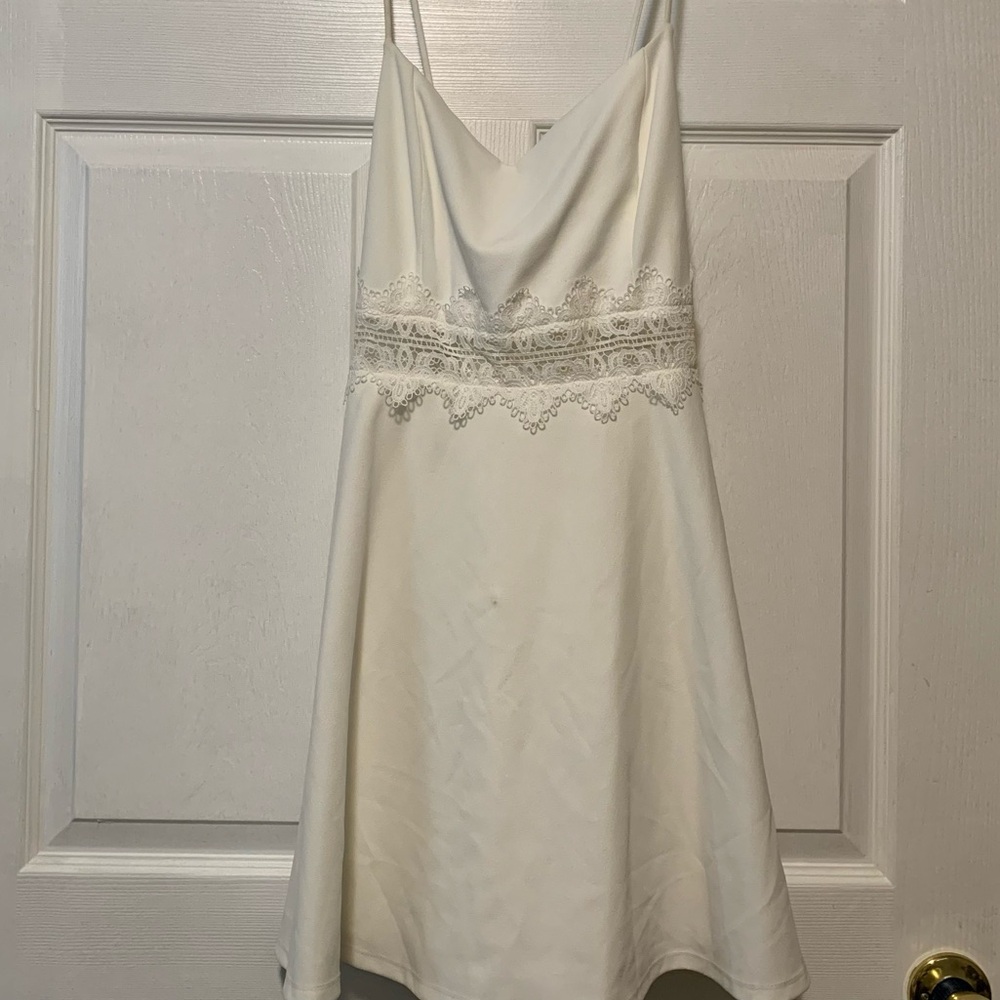 White above the knee dress